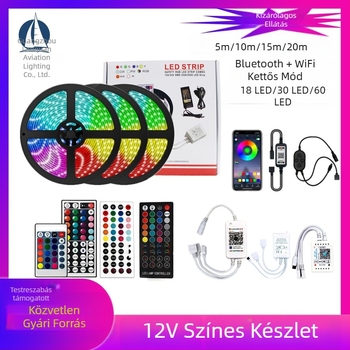 LED szalagkészlet 5050 RGB 2835 intelligens zenei APP Bluetooth Wi-Fi két mód 5m 10m 20m