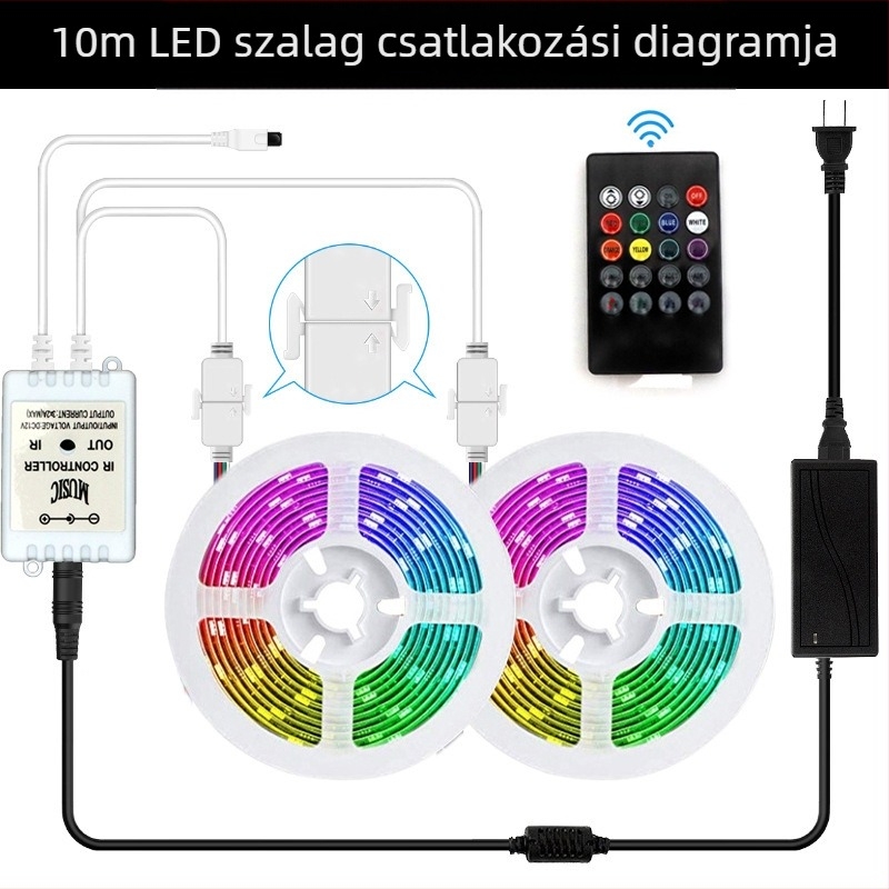 LED szalagkészlet 5050 RGB 2835 intelligens zenei APP Bluetooth Wi-Fi két mód 5m 10m 20m