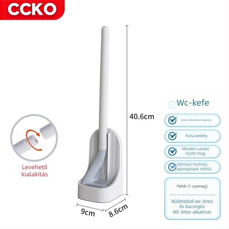 WC-kefe holttér nélküli dizájn — műanyag, tömeg 0.5, 1 db, karton csomagolás, márka CCKO