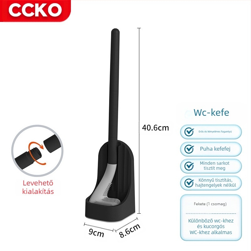 WC-kefe holttér nélküli dizájn — műanyag, tömeg 0.5, 1 db, karton csomagolás, márka CCKO
