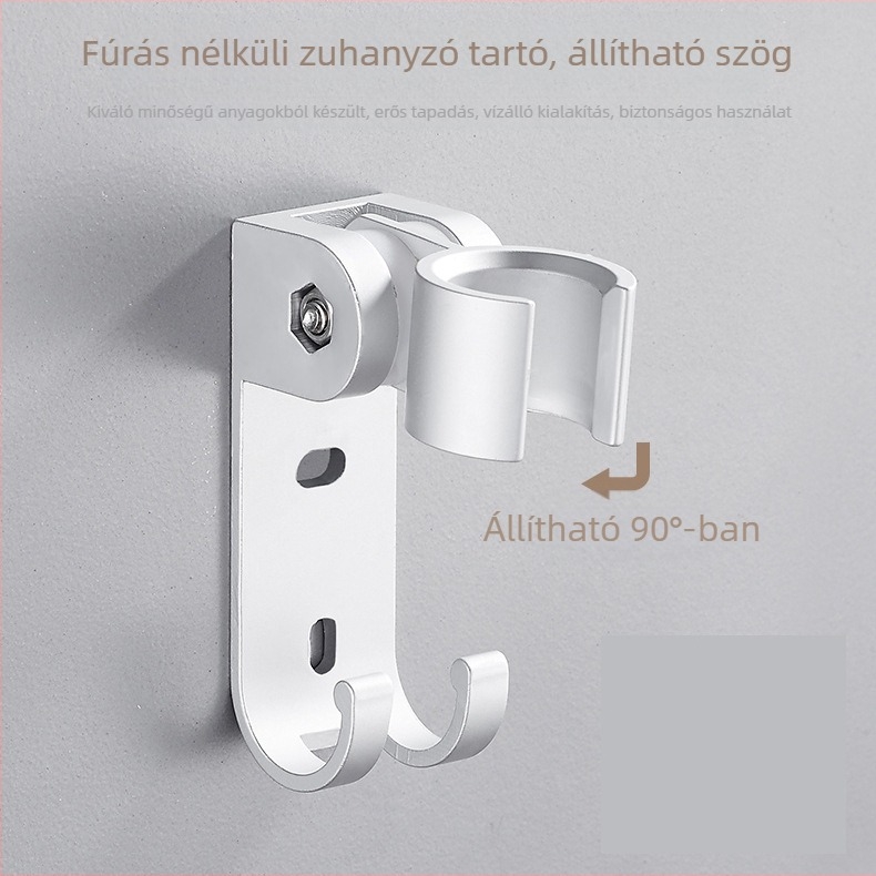 Hordozható negatív ionos zuhanyfej, ABS anyag, masszázs- és esőfunkciók, menetes szerelés