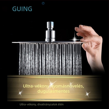 Réz felső spray zuhanyfej eső funkcióval, szerelés menetes, 2,5 bar nyomás, általános modell