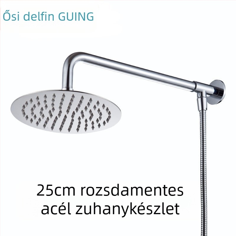 Réz felső spray zuhanyfej eső funkcióval, szerelés menetes, 2,5 bar nyomás, általános modell