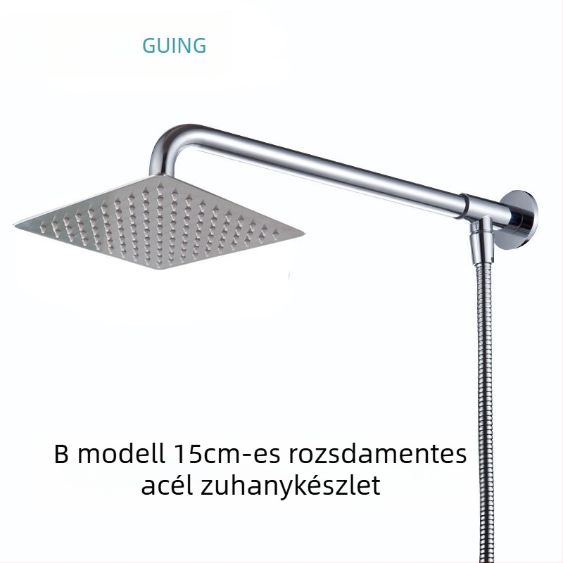 Réz felső spray zuhanyfej eső funkcióval, szerelés menetes, 2,5 bar nyomás, általános modell