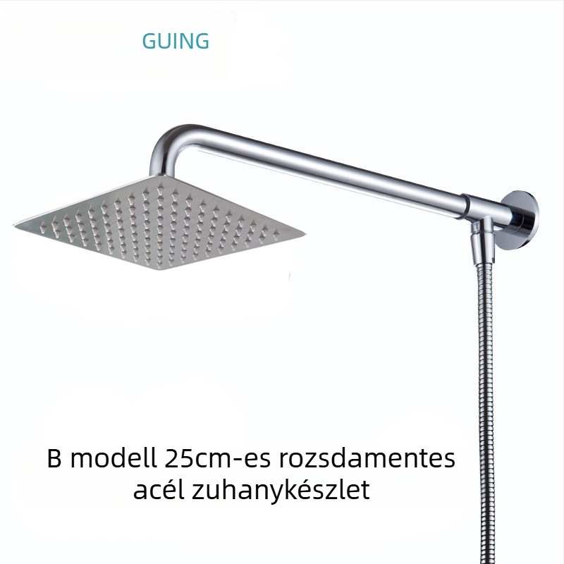 Réz felső spray zuhanyfej eső funkcióval, szerelés menetes, 2,5 bar nyomás, általános modell