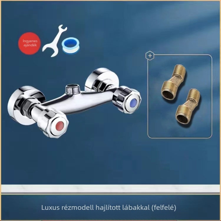 Zuhanycsaptele beépített falba – réz kivitel, indukciós nyitás, falba szerelés, CE tanúsítvány.