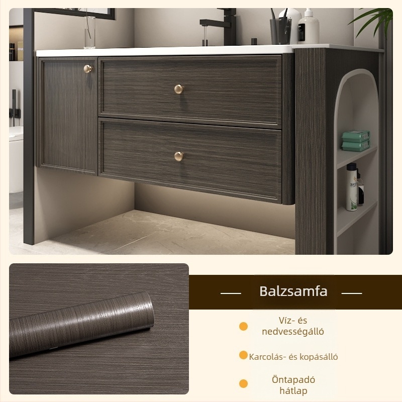 Fa mintás öntapadós matrica bútorokra – vízálló, nedvességálló, szennyeződés- és penészmentes, PVC falidekor