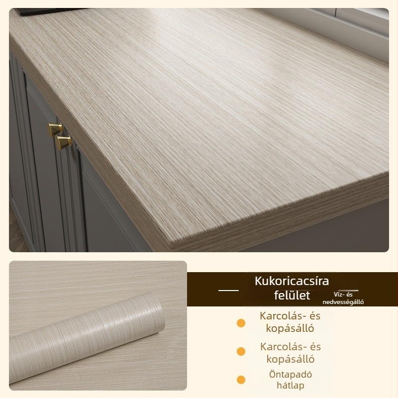 Fa mintás öntapadós matrica bútorokra – vízálló, nedvességálló, szennyeződés- és penészmentes, PVC falidekor