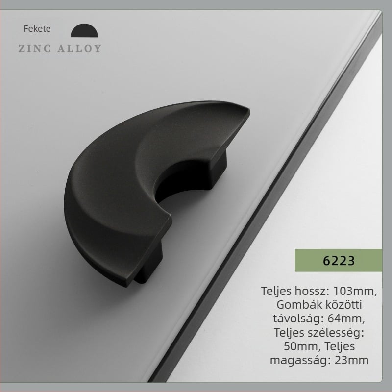 Pár szekrényfogantyú — cinkötvözet, elektropolírozás, modern egyszerű stílus, modell 6223-6225