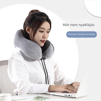 U alakú memóriahabos nyakpárna irodai szundikáláshoz és utazáshoz, nyaki gerinc támogatás, repülőgépes használatra felnőtteknek