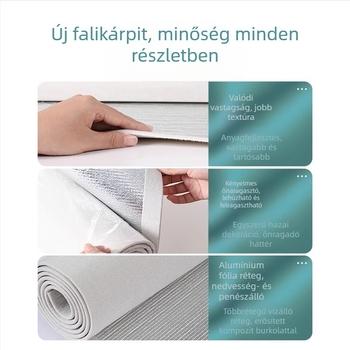 Len alapú faltextil, többrétegű, domborított felület, nedvességálló, dekor a hálószoba és TV mögötti falhoz, modern minimalista stílus