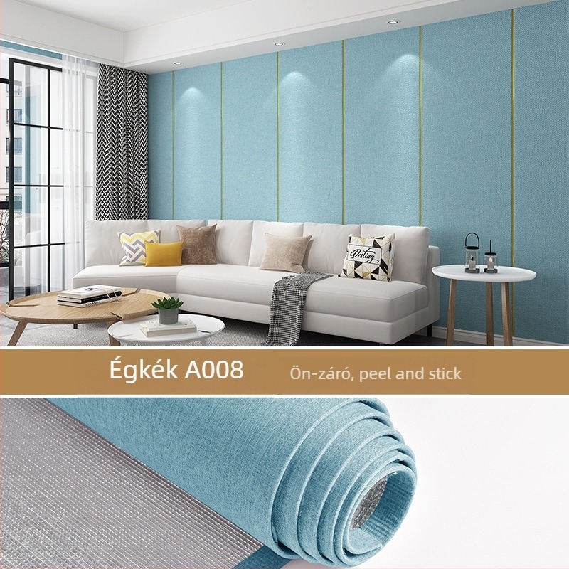 Len alapú faltextil, többrétegű, domborított felület, nedvességálló, dekor a hálószoba és TV mögötti falhoz, modern minimalista stílus