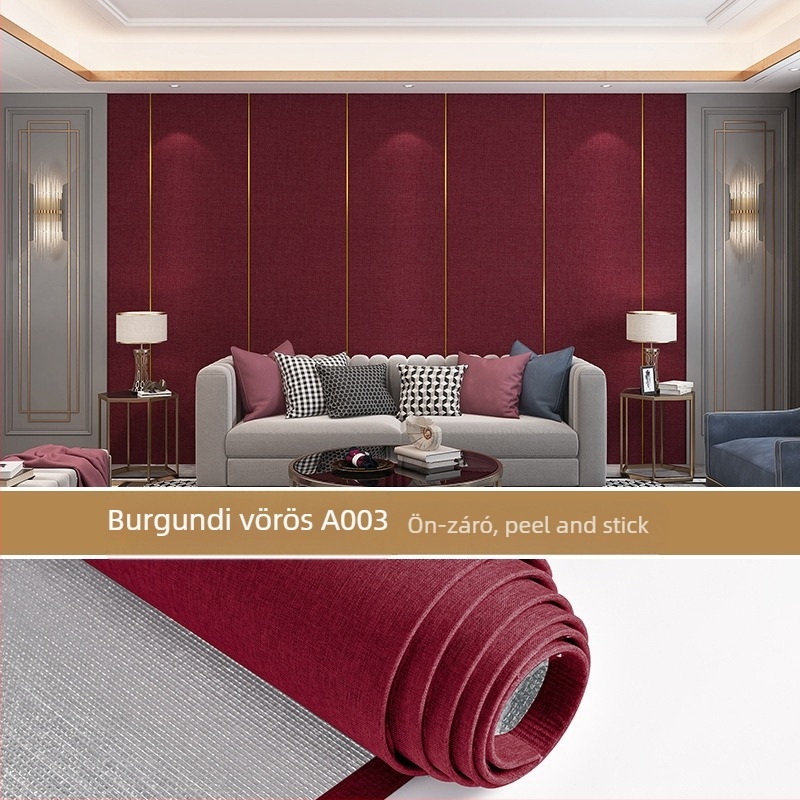 Len alapú faltextil, többrétegű, domborított felület, nedvességálló, dekor a hálószoba és TV mögötti falhoz, modern minimalista stílus