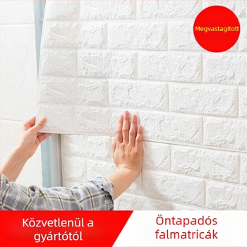 Öntapadós 3D habfalpanelek téglamintával, víz- és nedvességálló, vastag falidekor