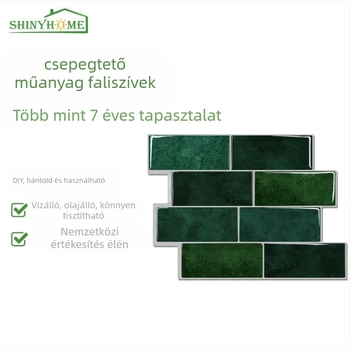 Dekoratív falikép matrica, PET anyag, négyzetes minta, 1 darab, nappali, hálószoba, dolgozószoba, konyha számára