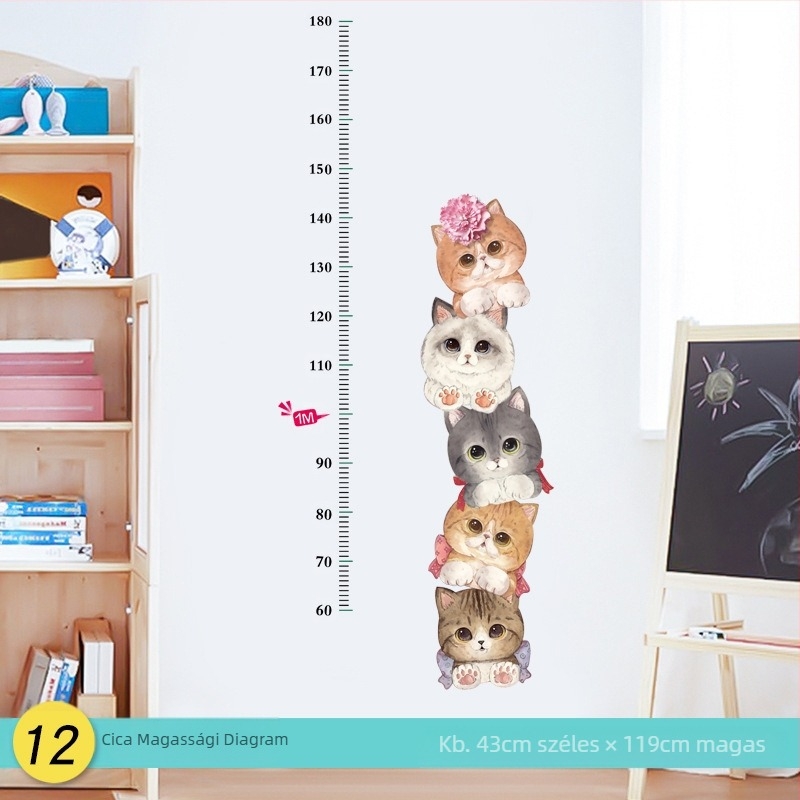 Giraffe Cartoon Magasságmérő Falikép – PVC, Márka Shun Ran, Vízálló, Mintázat 19373433771