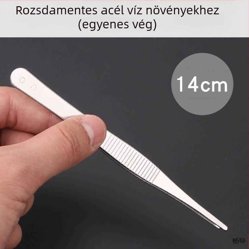Rozsdamentes acélból készült kerek fejű, csúszásmentes hosszú csipesz akváriumhoz (Yang Dao) – fogóanyag: Egyéb; hegy anyaga: Egyéb; eredet: Kina