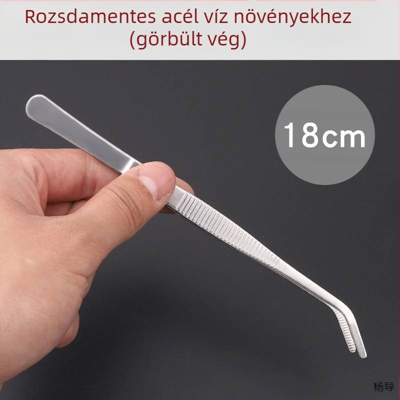 Rozsdamentes acélból készült kerek fejű, csúszásmentes hosszú csipesz akváriumhoz (Yang Dao) – fogóanyag: Egyéb; hegy anyaga: Egyéb; eredet: Kina