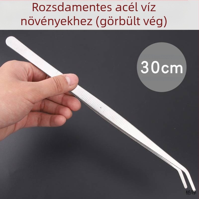 Rozsdamentes acélból készült kerek fejű, csúszásmentes hosszú csipesz akváriumhoz (Yang Dao) – fogóanyag: Egyéb; hegy anyaga: Egyéb; eredet: Kina