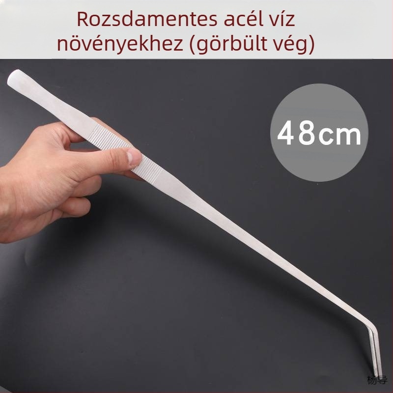 Rozsdamentes acélból készült kerek fejű, csúszásmentes hosszú csipesz akváriumhoz (Yang Dao) – fogóanyag: Egyéb; hegy anyaga: Egyéb; eredet: Kina