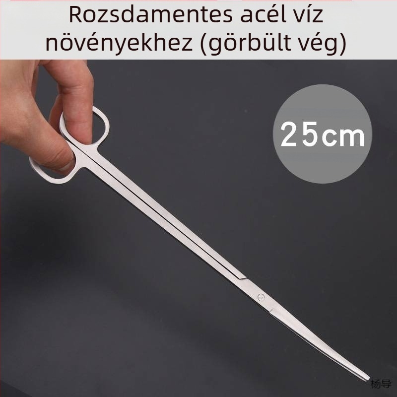 Rozsdamentes acélból készült kerek fejű, csúszásmentes hosszú csipesz akváriumhoz (Yang Dao) – fogóanyag: Egyéb; hegy anyaga: Egyéb; eredet: Kina