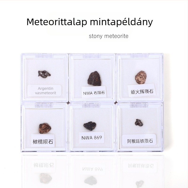 Campo medál olivin meteoritból, vas meteorit, geometriai forma, mintadarab ajándék