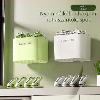 Szárító klipek zoknikhoz, erős rögzítés, modell 4108/5053, műanyag, 36 db a dobozban