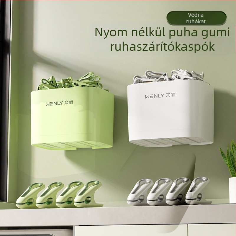 Szárító klipek zoknikhoz, erős rögzítés, modell 4108/5053, műanyag, 36 db a dobozban