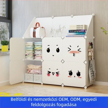 Műanyag összeszerelhető szekrény Haishang — egyszerű összeszerelés, 2–12 ajtó, akasztóhely, tárolópolc, teljes rekesz