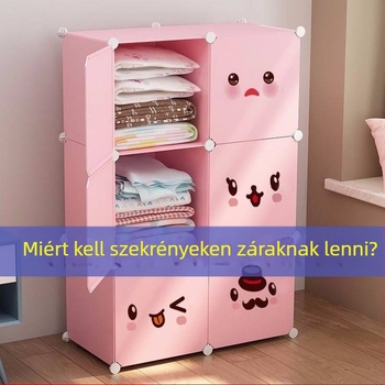 Műanyag összeszerelhető szekrény Haishang — egyszerű összeszerelés, 2–12 ajtó, akasztóhely, tárolópolc, teljes rekesz