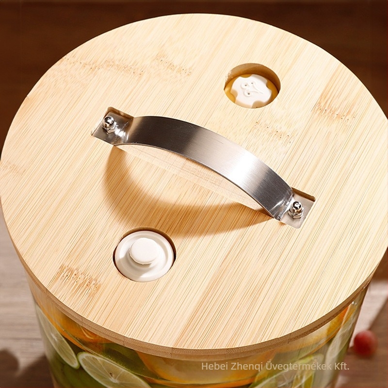 Zhenqi Üvegből készült boros hordó csappal – prémium, modern, letisztult stílus, alkalmas borra, gyümölcslére és gyümölcsteára