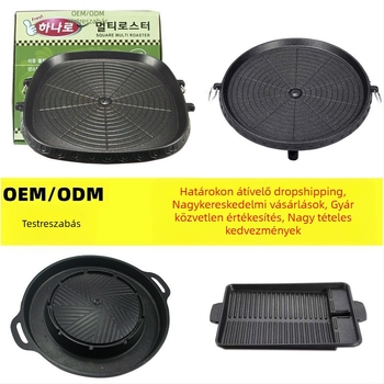 Grill tálca - Alumínium, négyzet alakú, többfunkciós, hordozható, szigetelés, tapadásmentes (Anyag: Aluminium; Forma: Négyzet; Funkciók: Többfunkciós, Hordozható, Szigetelés, Tapadásmentes; Súly: 1.25 kg)