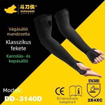 Vágásálló alkarvédő HPPE anyagból, 45 cm hosszú, 1 pár, hardverkezeléshez