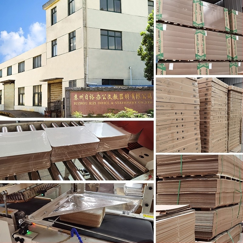 Kétoldalas mágneses fehér tábla asztali használatra, alumínium-ötvözet kerettel és fém panellel