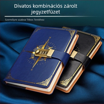 A5-ös notesz compass codebook PU fedéllel, varrott kötés, Forest papír 80 g, 200/100 oldal, naptár, logó nyomtatás, testreszabás elérhető