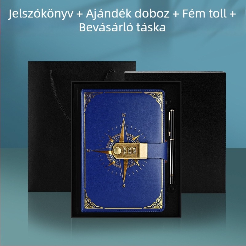 A5-ös notesz compass codebook PU fedéllel, varrott kötés, Forest papír 80 g, 200/100 oldal, naptár, logó nyomtatás, testreszabás elérhető