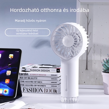 2026 Hordozható mini újratölthető kézi ventilátor párásító permettel, kültéri használatra, USB, 3 sebesség