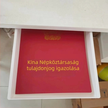 Íróasztal alatti rejtett tároló ragasztóval, lyukasztás nélkül, PP műanyagból — dokumentumok és irodai kellékek tárolására