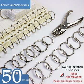 Fém könyvgyűrű kötő kiegészítő irodai kellék – Easy to apply
