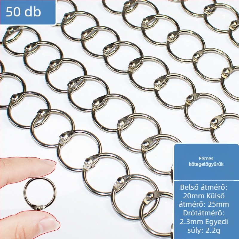 Fém könyvgyűrű kötő kiegészítő irodai kellék – Easy to apply