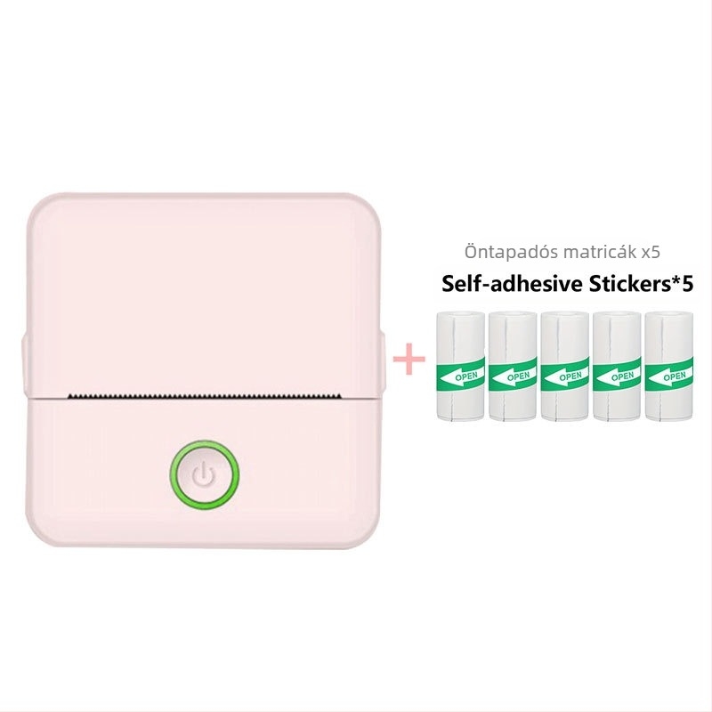 Mini zsebes hőnyomtató – USB interfész, 57x25 mm hőpapír, beépített lítium akkumulátor, Apple/Android kompatibilis
