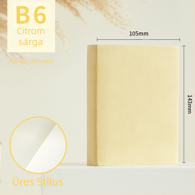 Notebook Longe/Langjie PU borítóval, vonalas kötés, Dowling papír 80 g/m², 640 oldal, üzleti iroda stílus