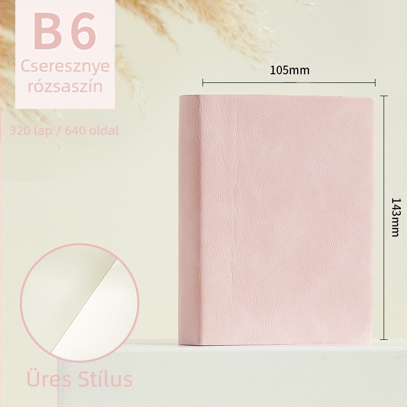 Notebook Longe/Langjie PU borítóval, vonalas kötés, Dowling papír 80 g/m², 640 oldal, üzleti iroda stílus