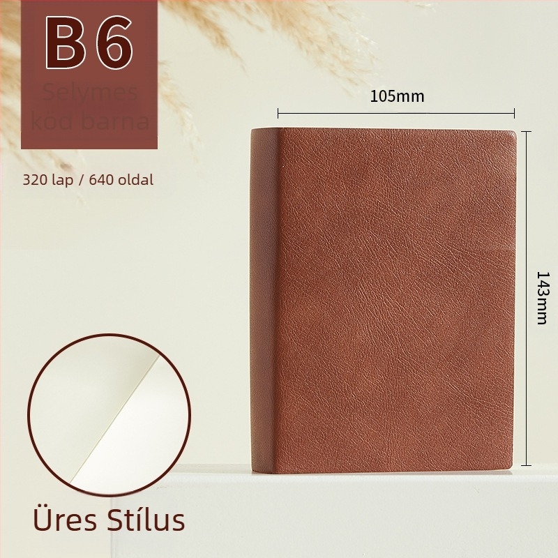 Notebook Longe/Langjie PU borítóval, vonalas kötés, Dowling papír 80 g/m², 640 oldal, üzleti iroda stílus