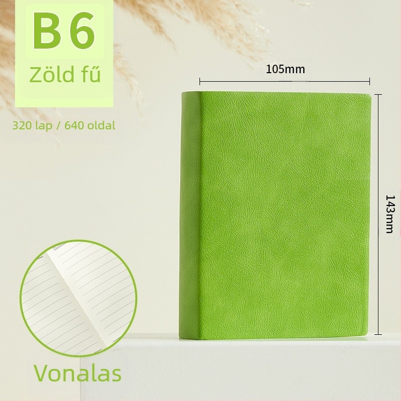 Notebook Longe/Langjie PU borítóval, vonalas kötés, Dowling papír 80 g/m², 640 oldal, üzleti iroda stílus