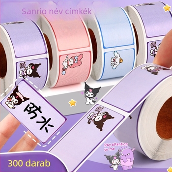 JZXMT-001KMY Kézzel írt névtábla — ragasztó címke osztályteremhez, 300 címke oldalanként