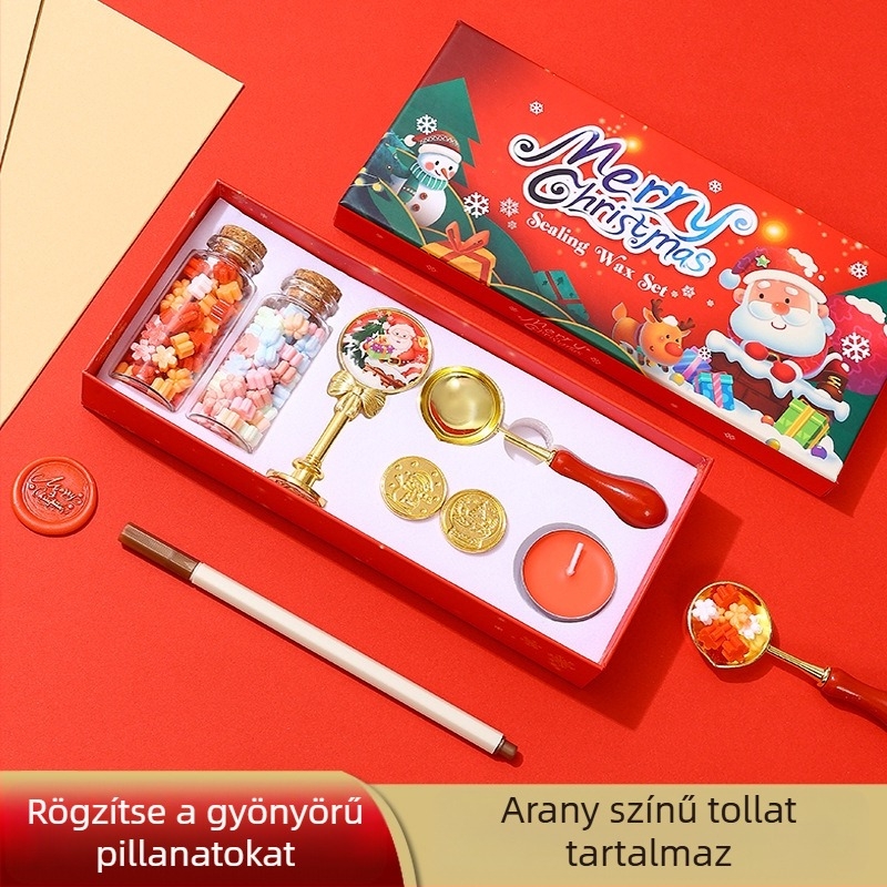 Imprinted viaszos pecsétkészlet 55-002 – 260 g, környezetbarát ajándékdoboz, pecsételésre