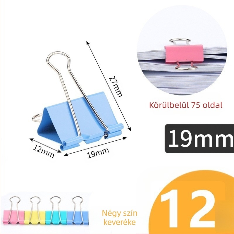 Fém kivitelű iratklipsz, modell LCT5561, hordó típusú csomagolás