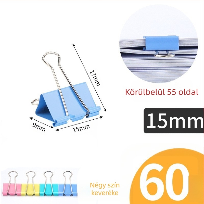 Fém kivitelű iratklipsz, modell LCT5561, hordó típusú csomagolás