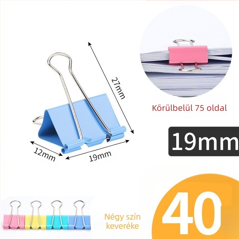 Fém kivitelű iratklipsz, modell LCT5561, hordó típusú csomagolás